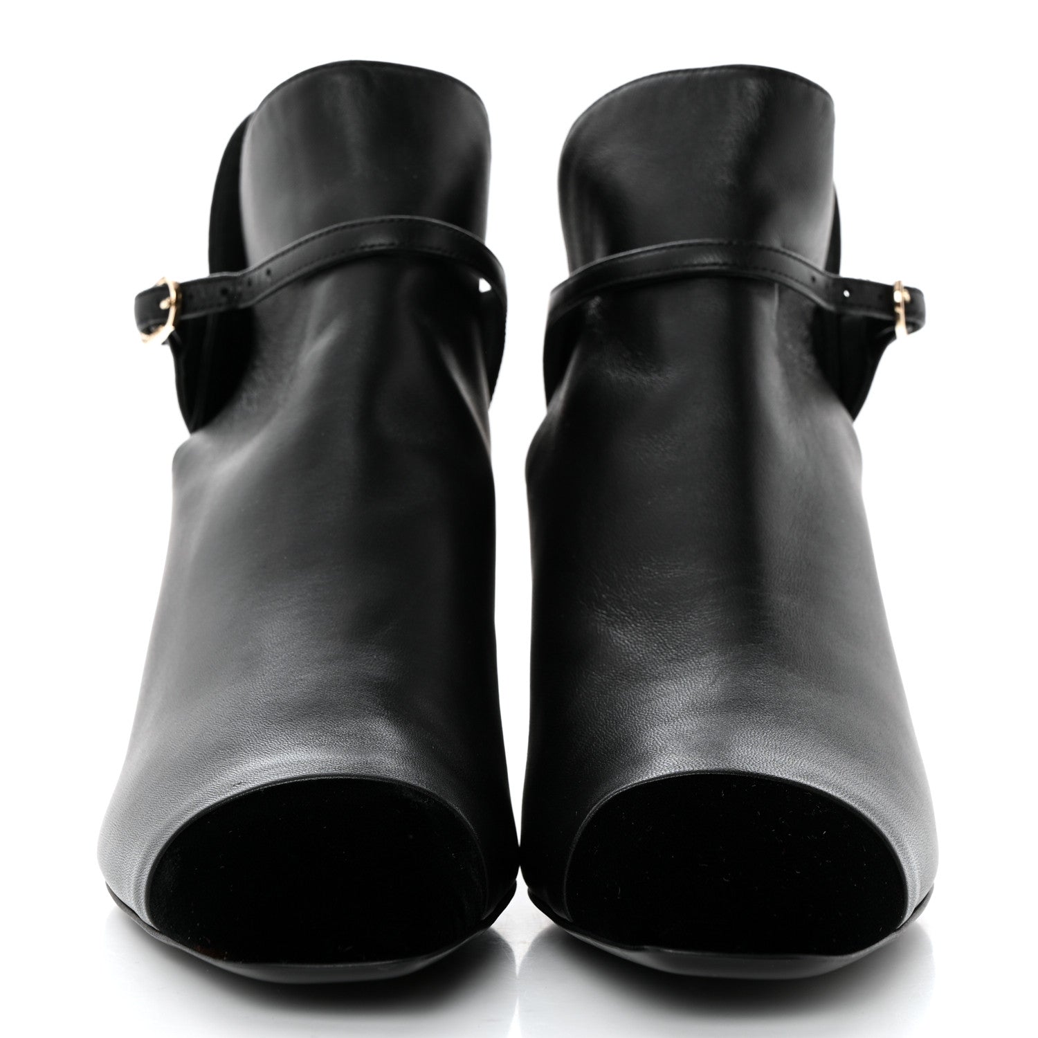 Chanel Lambskin Velvet Cap Toe Short Ankle Boots 39 Black 2 of 9