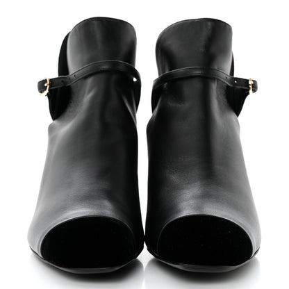 Chanel Lambskin Velvet Cap Toe Short Ankle Boots 39 Black 2 of 9