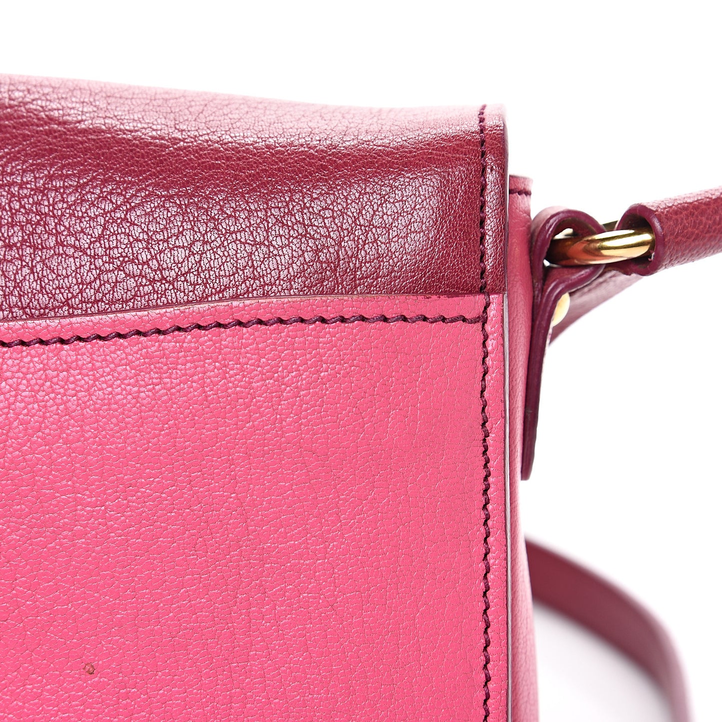 Goatskin Madras Shoulder Bag Rosa Peonia