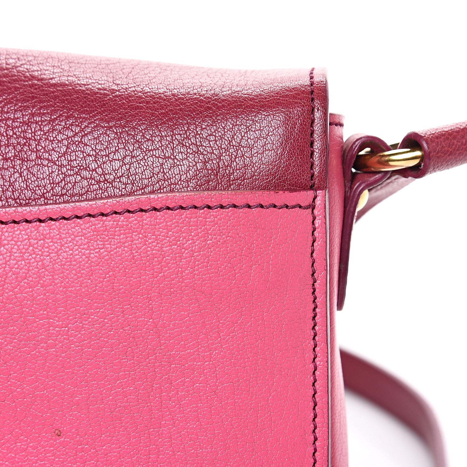 Miu Miu Goatskin Madras Shoulder Bag Rosa Peonia 11 of 12