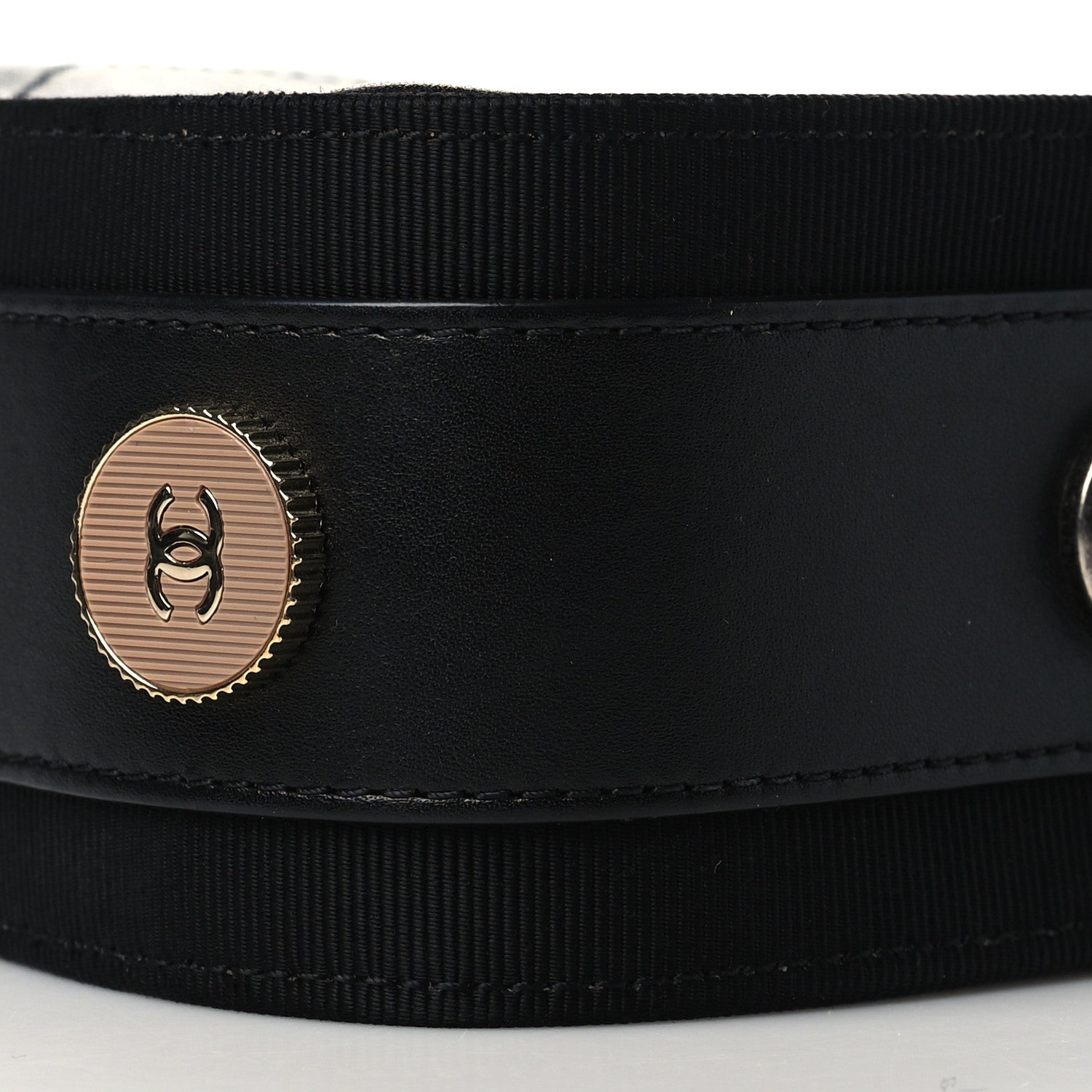 Chanel Calfskin Grosgrain Stitched Button Up Camera Case Black 9 of 10