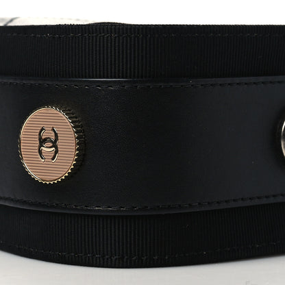Chanel Calfskin Grosgrain Stitched Button Up Camera Case Black 9 of 10