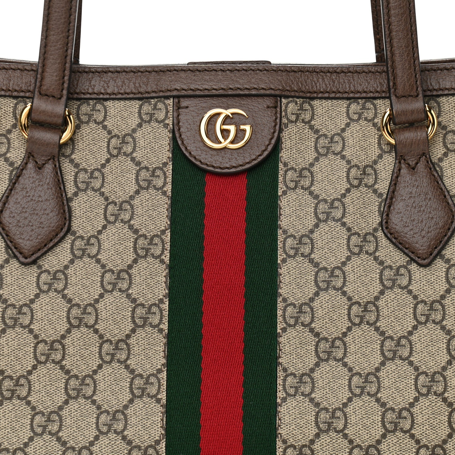 Gucci GG Supreme Monogram Medium Ophidia Shopping Tote Brown 8 of 11