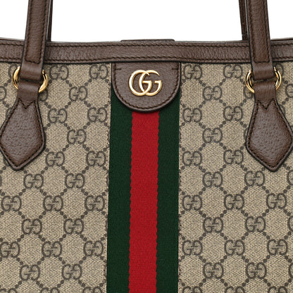 Gucci GG Supreme Monogram Medium Ophidia Shopping Tote Brown 8 of 11
