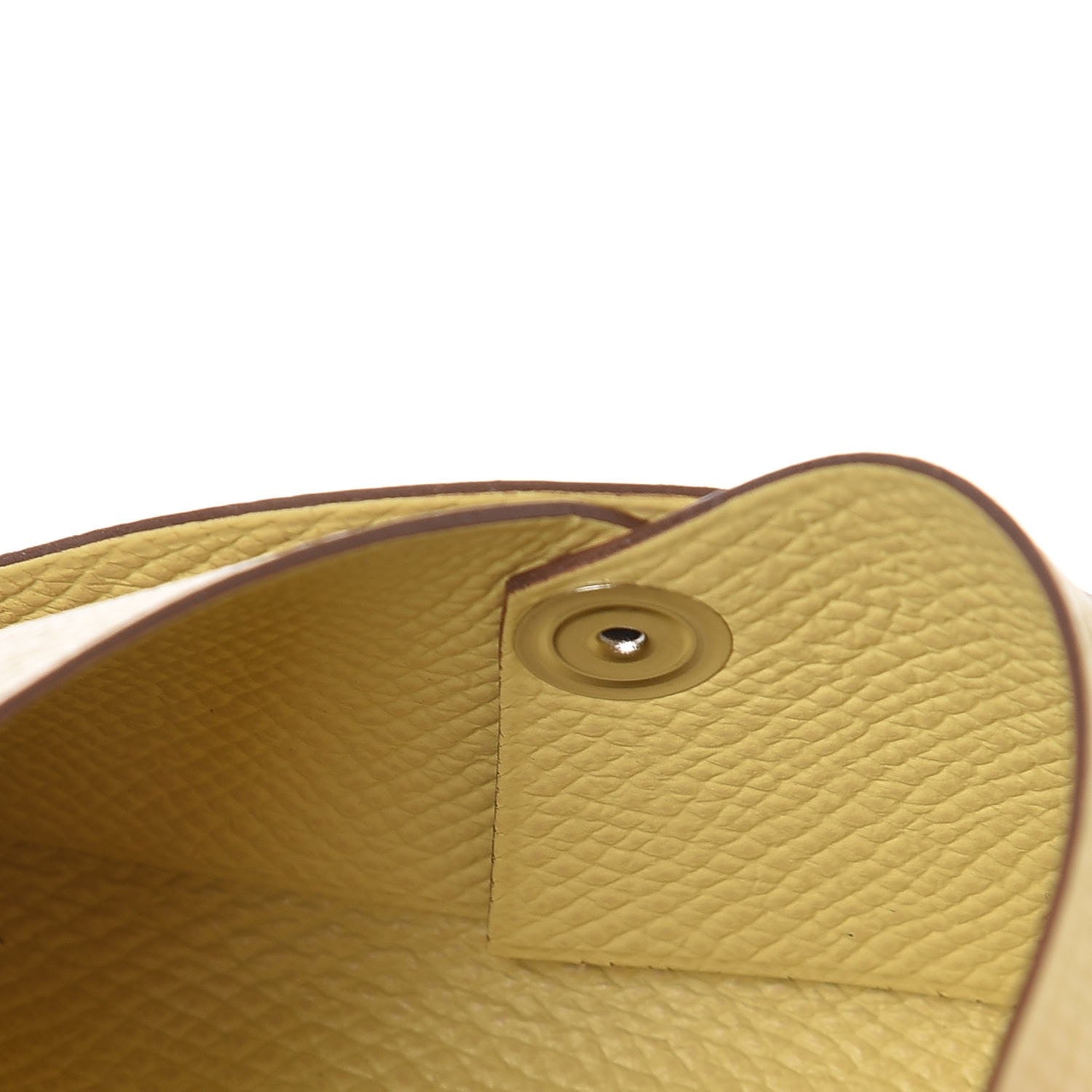 Hermes Epsom Calvi Card Case Jaune Poussin 7 of 8
