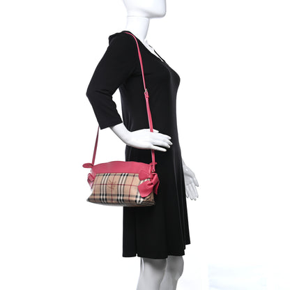 Burberry Haymarket Check Bow Tie Crossbody Bag Peony 2 of 18