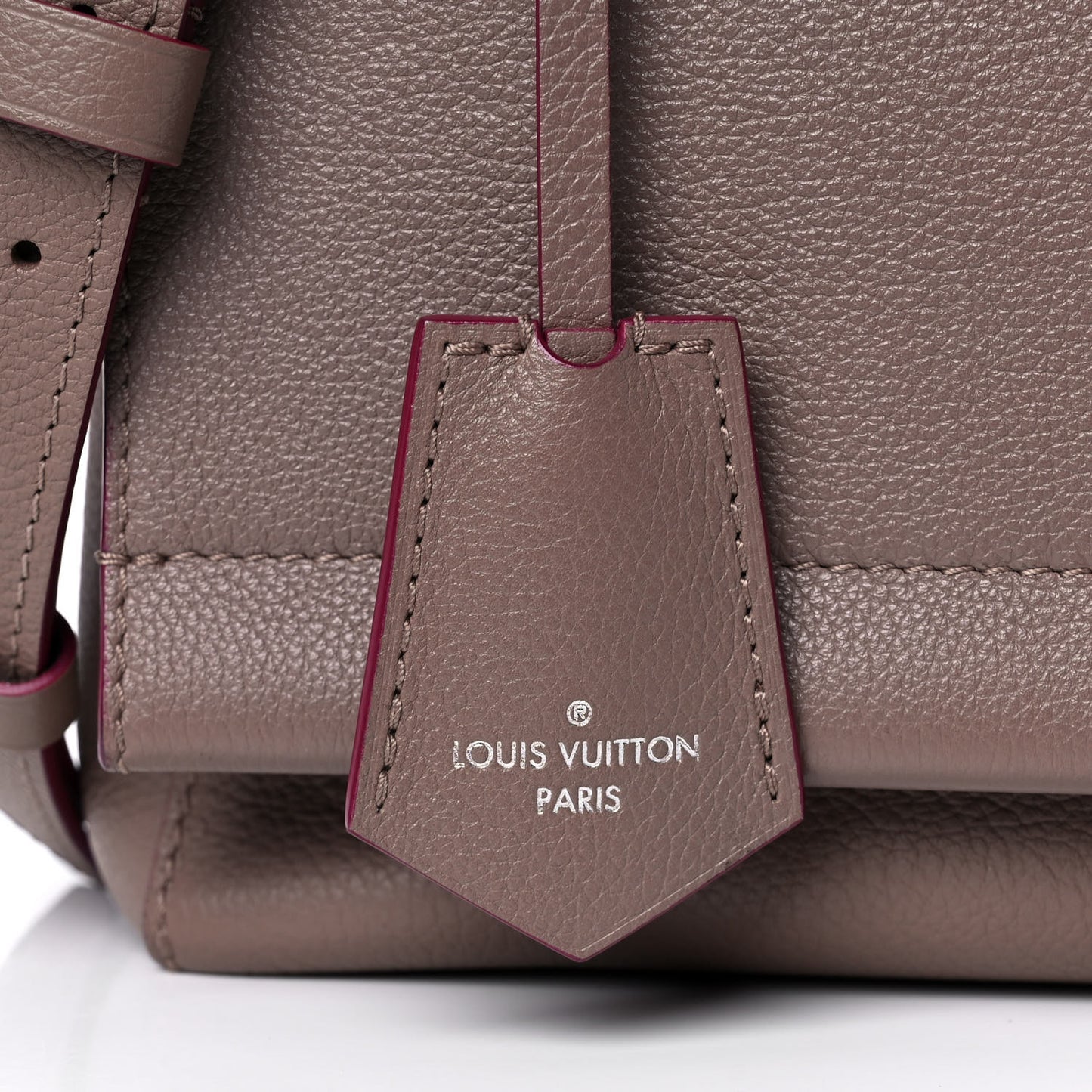 Soft Calfskin Lockme II Top Handle Taupe Glace
