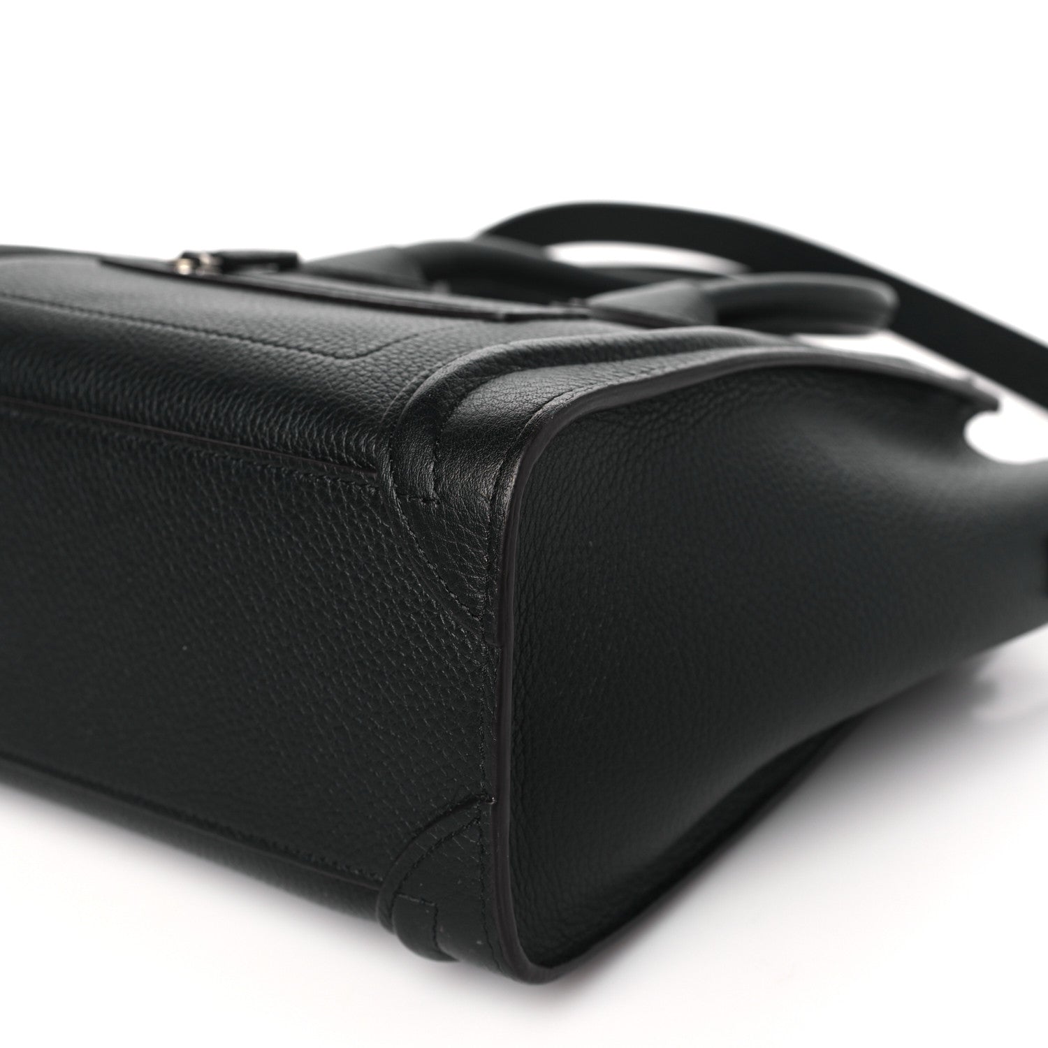 Celine Drummed Calfskin Nano Luggage Black 10 of 11