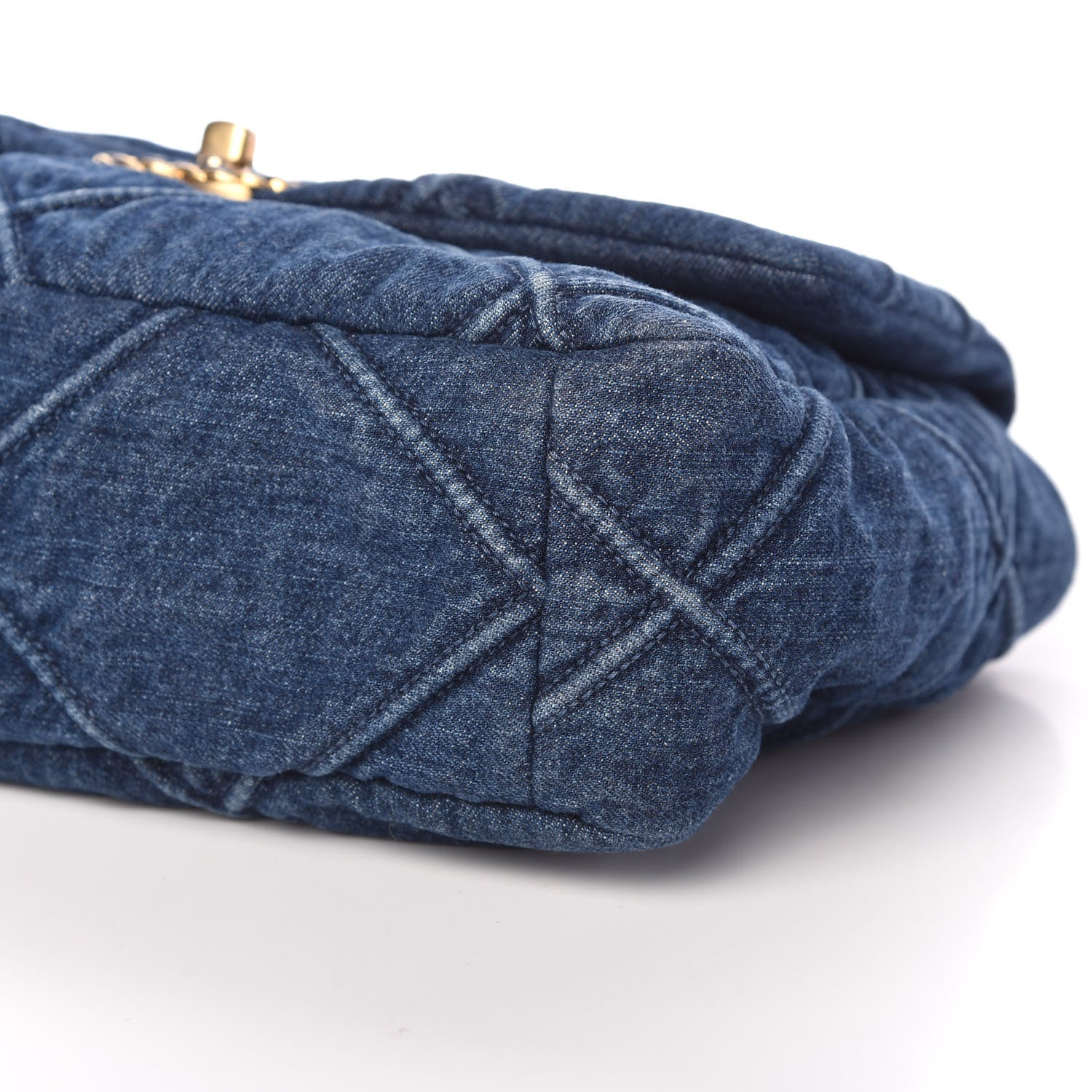 Chanel Denim Quilted Large Chanel 19 Flap Blue 9 of 9