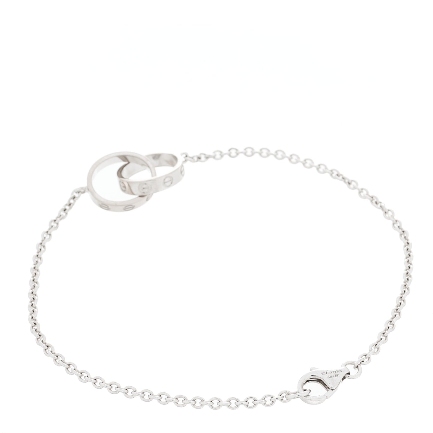 18K White Gold Interlocking LOVE Bracelet