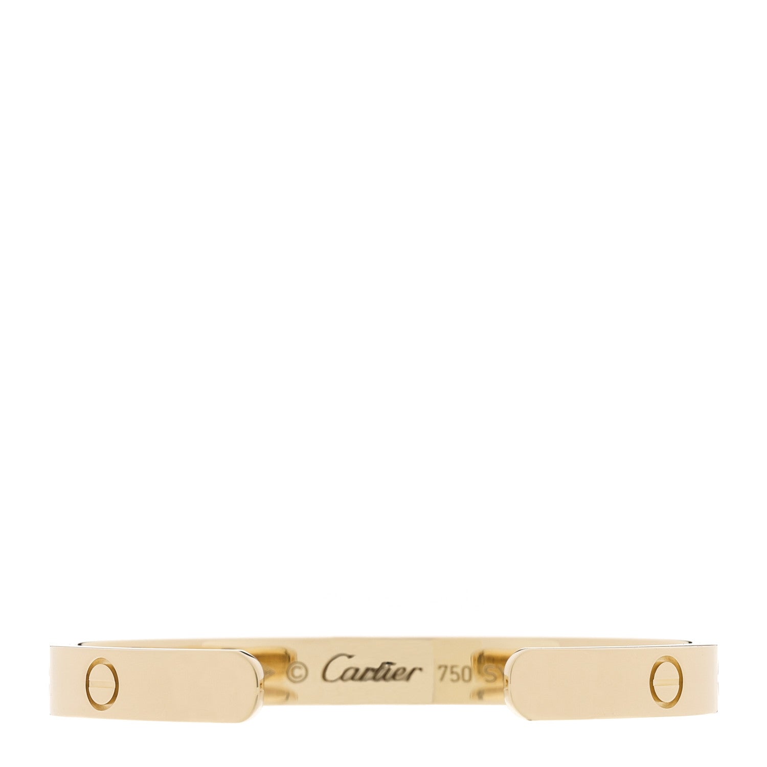Cartier 18K Yellow Gold LOVE Cuff Bracelet 16 2 of 3