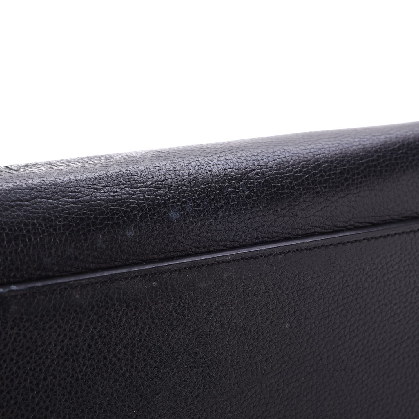 Supple Calfskin Medium Edge Shoulder Bag Black