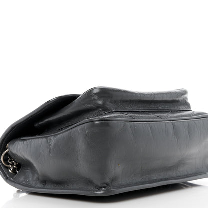 Saint Laurent Crinkled Calfskin Matelasse Monogram Baby Niki Chain Satchel Storm 10 of 11