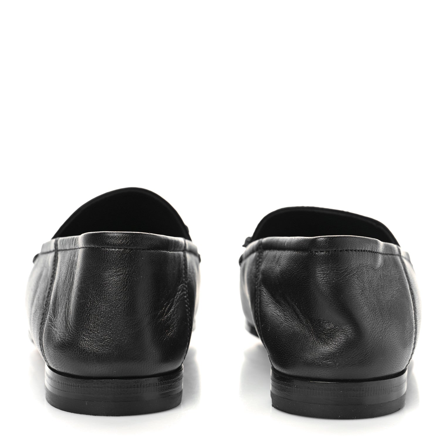 Gucci Lambskin Womens Brixton Horsebit Loafers 39 Black 5 of 8