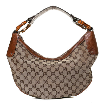 Gucci Monogram Bamboo Ring Hobo Brown 1 of 15