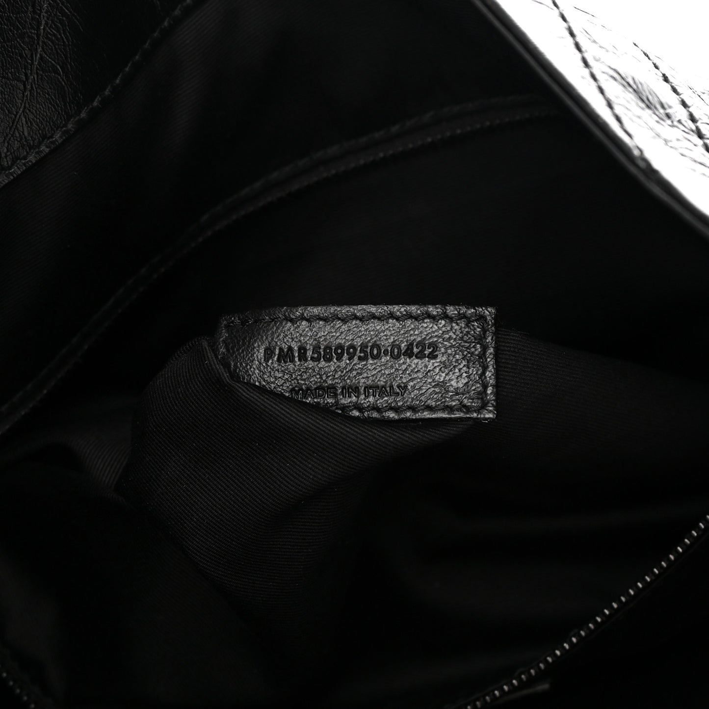 Crinkled Calfskin Matelasse Monogram Large Niki Shopper Tote Black