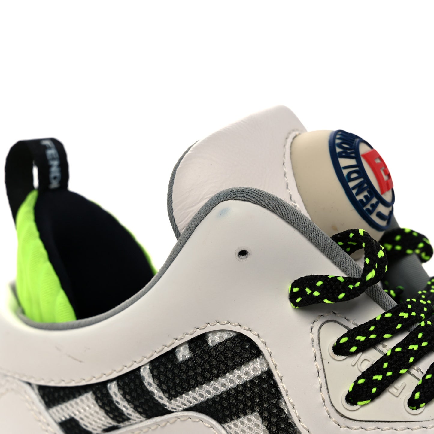 Vitello Mesh Lycra FF T-Rex Sneakers 37 Ultra White Black Giallo Fluo