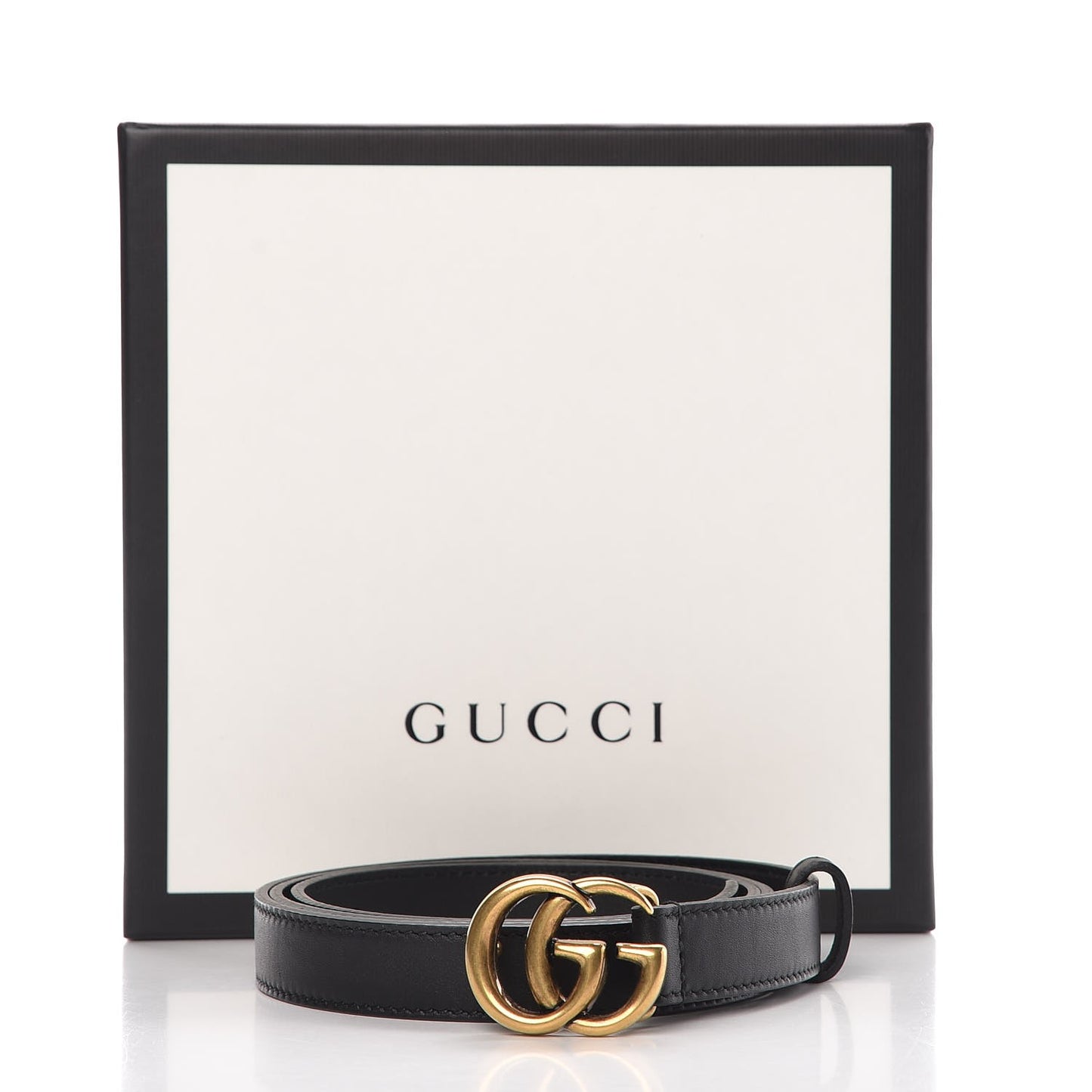 Calfskin Double G 20mm Belt 95 38 Black