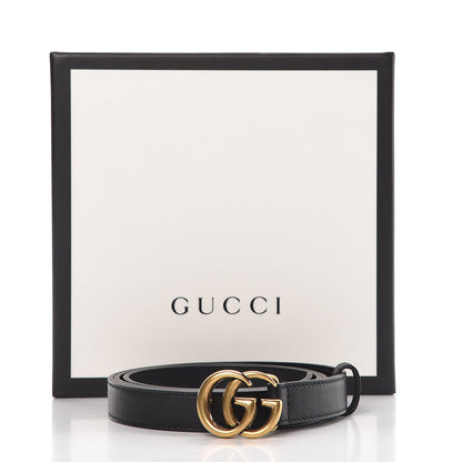 Gucci Calfskin Double G 20mm Belt 95 38 Black 7 of 7