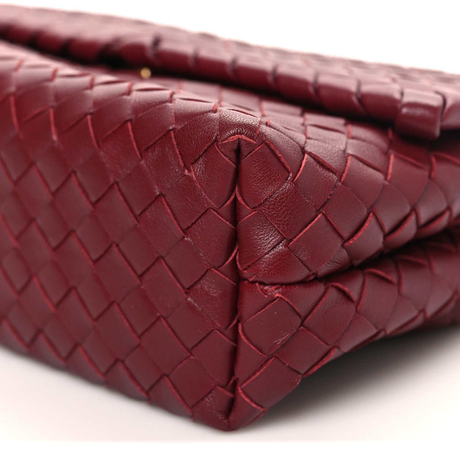 Bottega Veneta Nappa Intrecciato Baby Olimpia Shoulder Bag Bordeaux 10 of 10