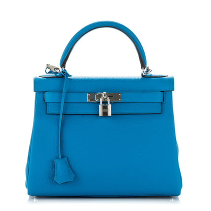 Hermes Togo Kelly Retourne 28 Bleu Zanzibar 1 of 25