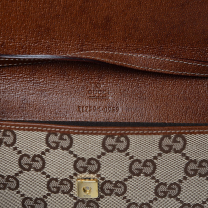 Gucci Monogram Bamboo Bar Clutch Brown 5 of 8