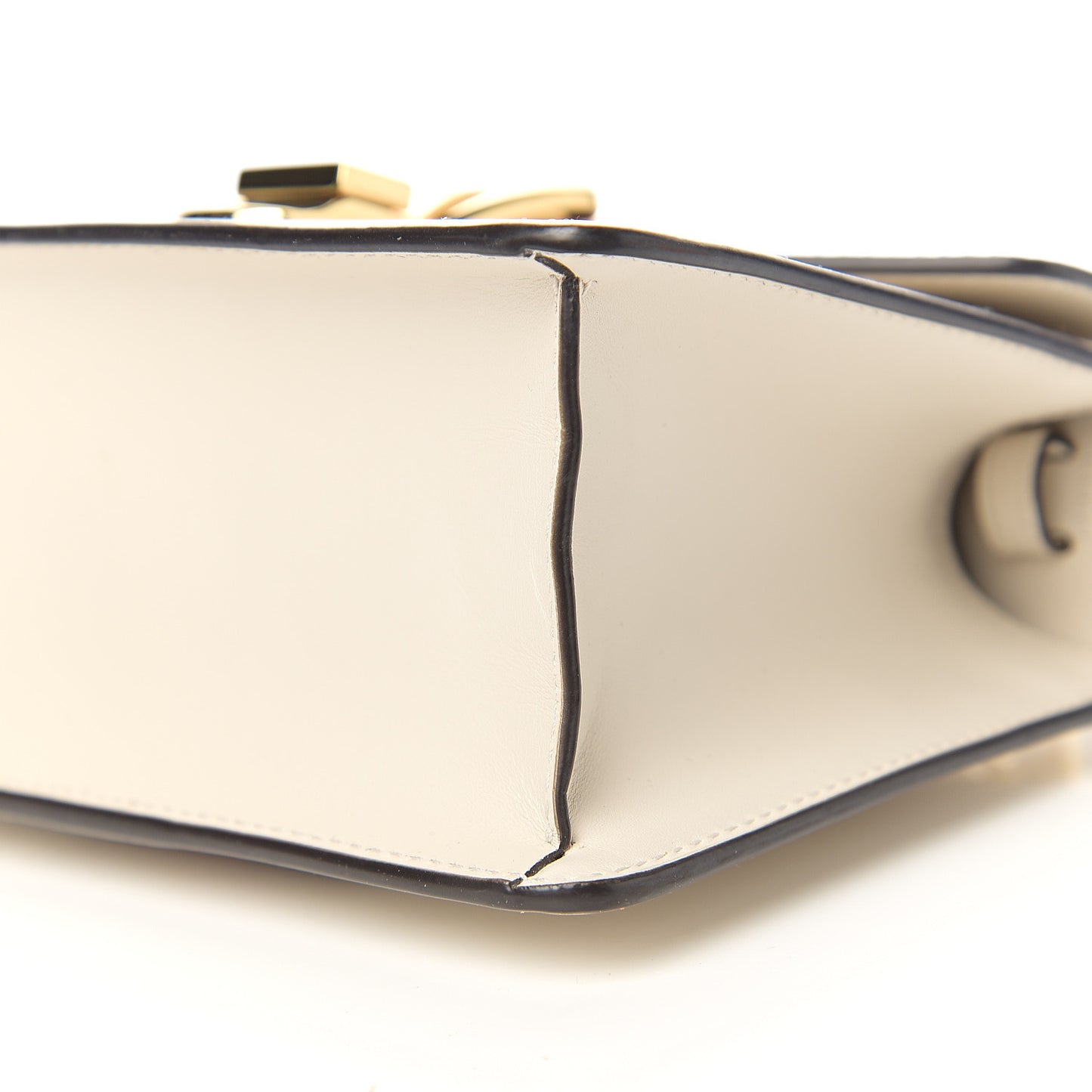 Calfskin Mini Sylvie Top Handle Bag White