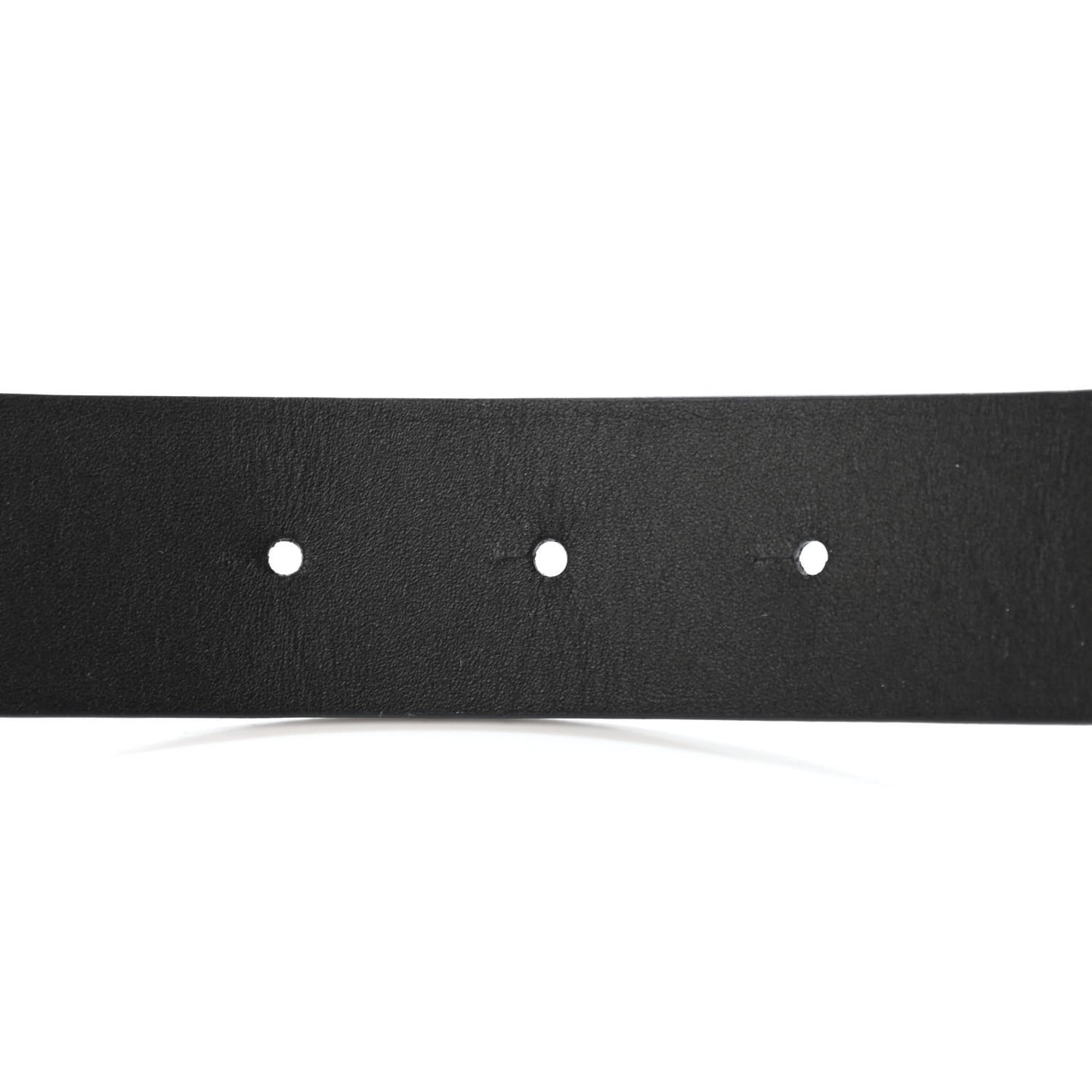 Glazed Calfskin CC Belt 80 32 Navy Blue