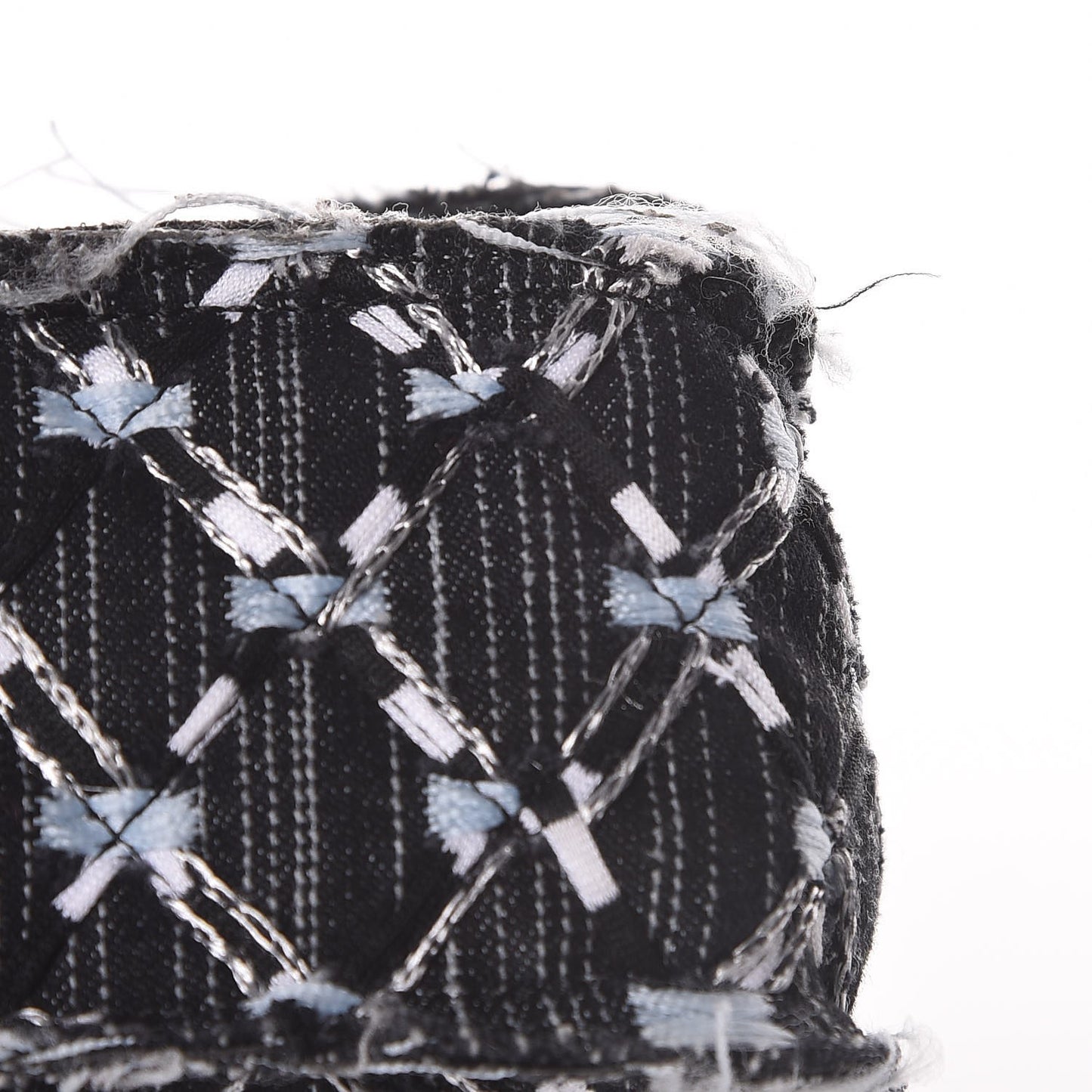 Denim Woven Medium Flap Light Blue
