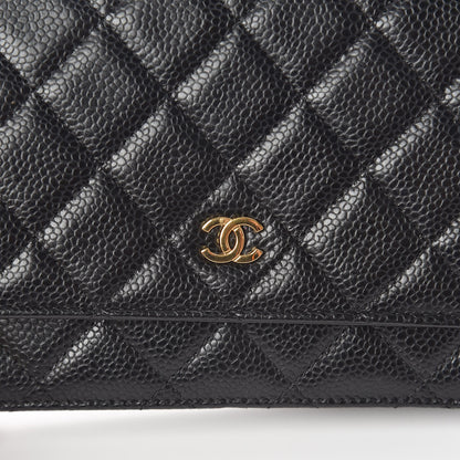 Chanel Caviar Quilted Wallet On Chain WOC Black 11 of 12