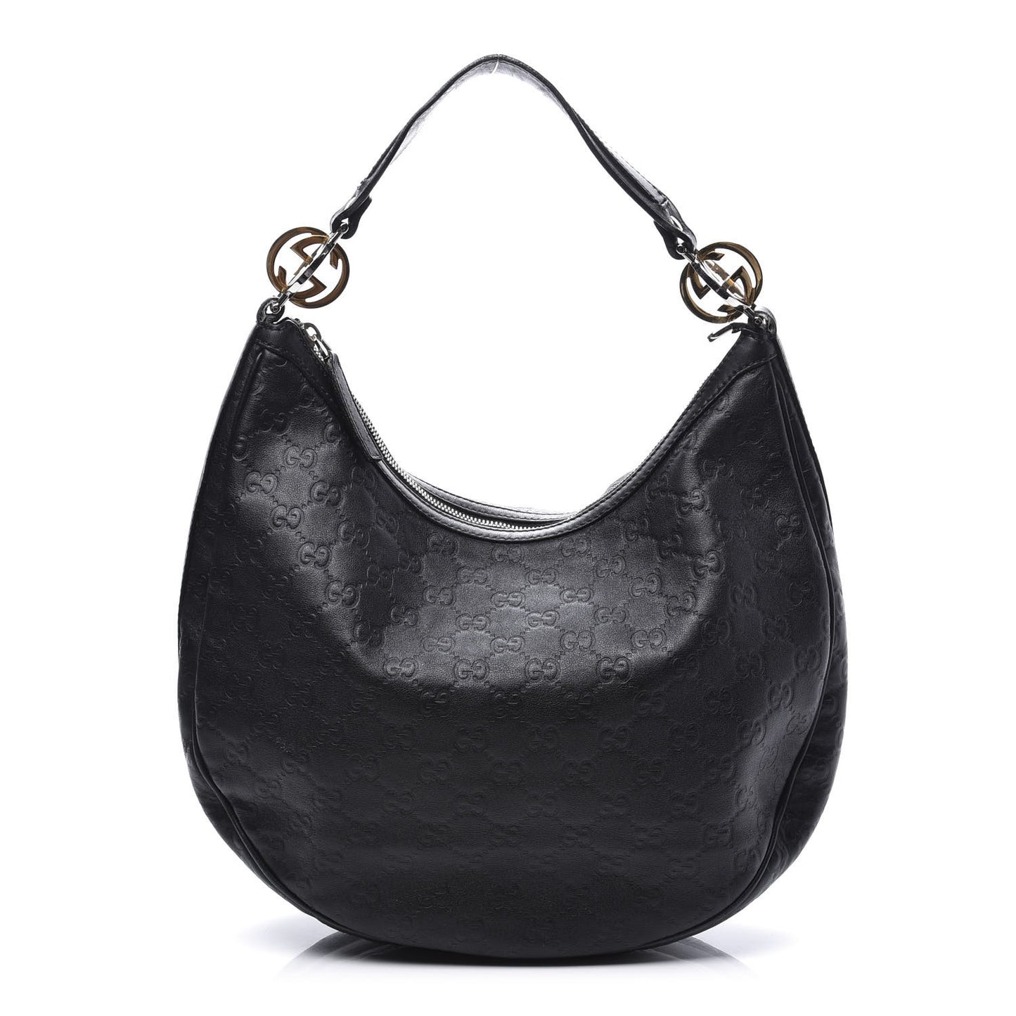 Guccissima Medium GG Twins Hobo Black