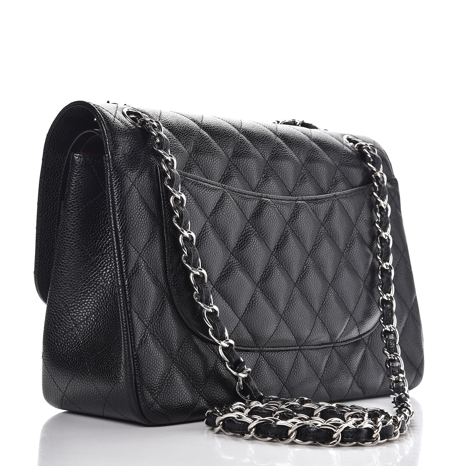 Chanel Caviar Quilted Jumbo Double Flap Black 3 of 9