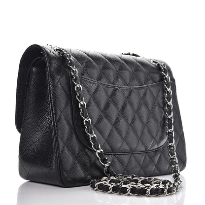 Chanel Caviar Quilted Jumbo Double Flap Black 3 of 9