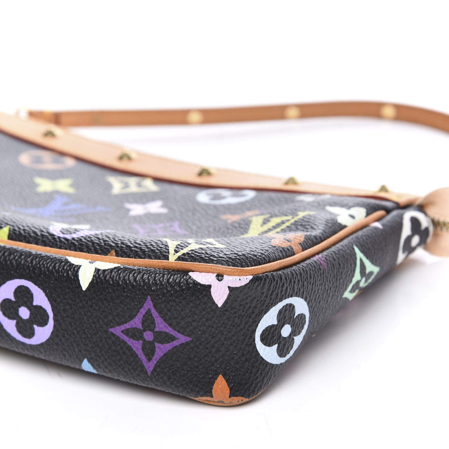 Louis Vuitton Monogram Multicolor Pochette Accessories Black 9 of 10