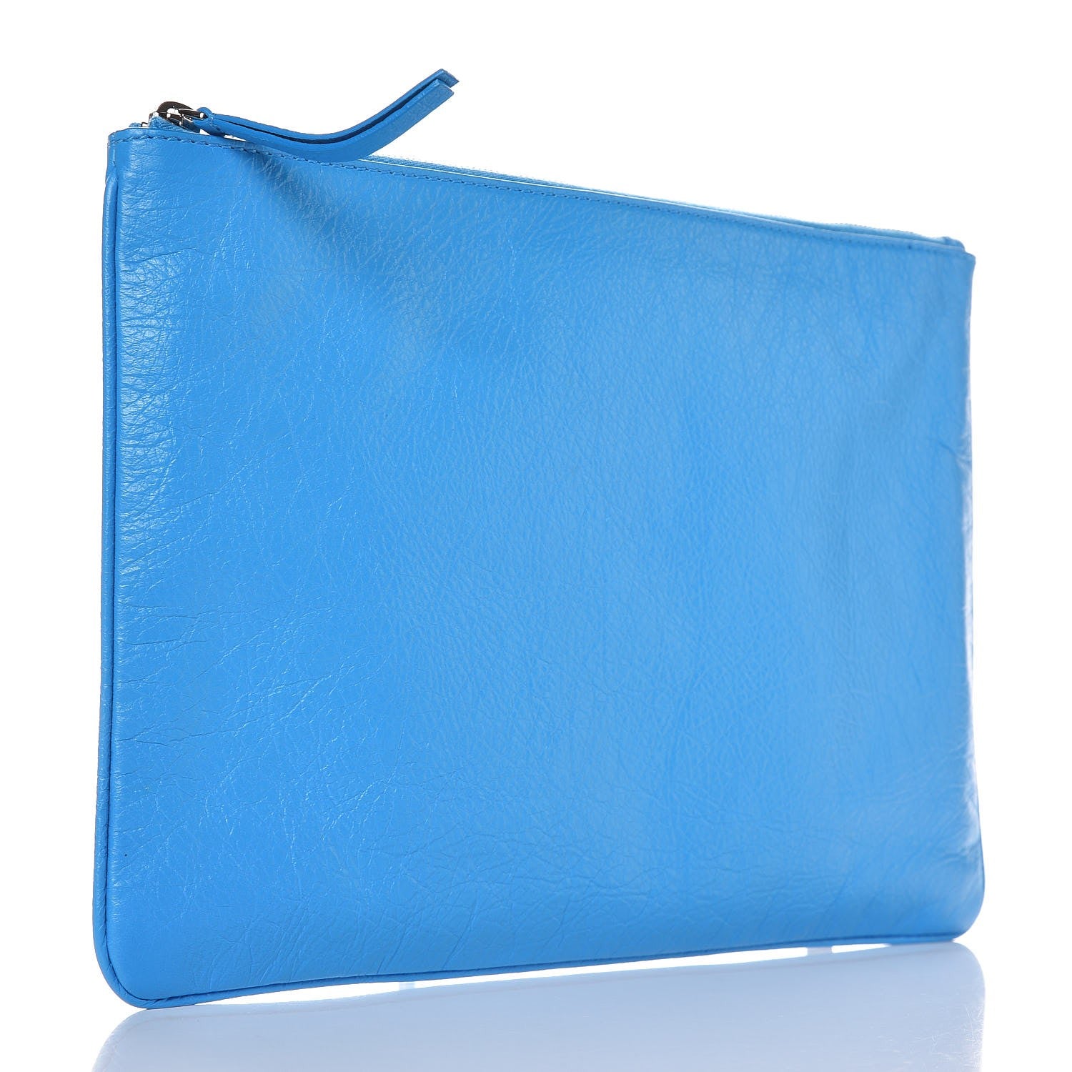 Balenciaga Lambskin Supermarket Clip Pouch M Bleu 3 of 7