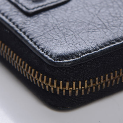 Balenciaga Agneau Classic Hardware Continental Zip Around Wallet Black 10 of 10
