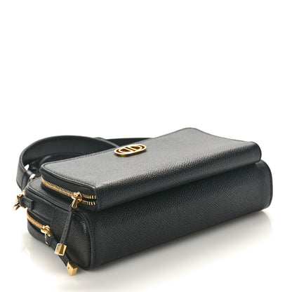 Christian Dior Grained Calfskin Caro Double Pouch Black 4 of 10