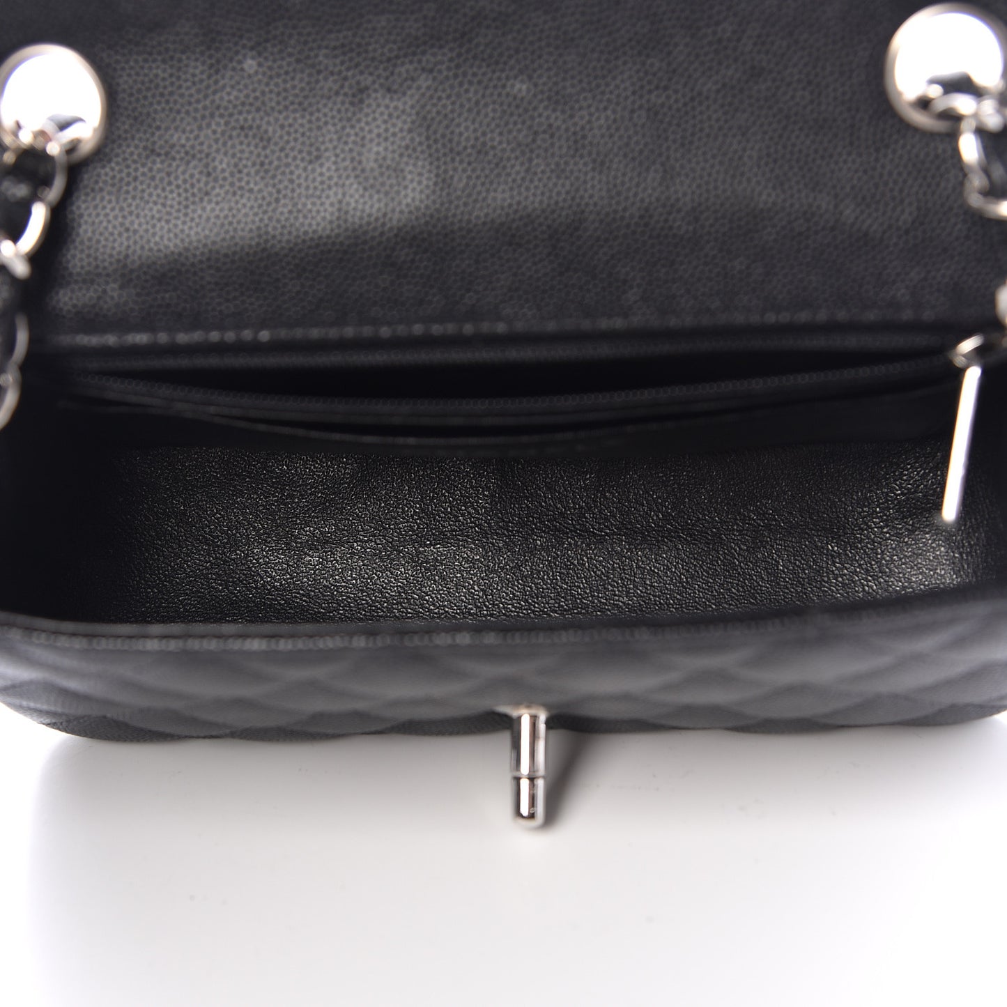 Caviar Quilted Mini Rectangular Flap Black