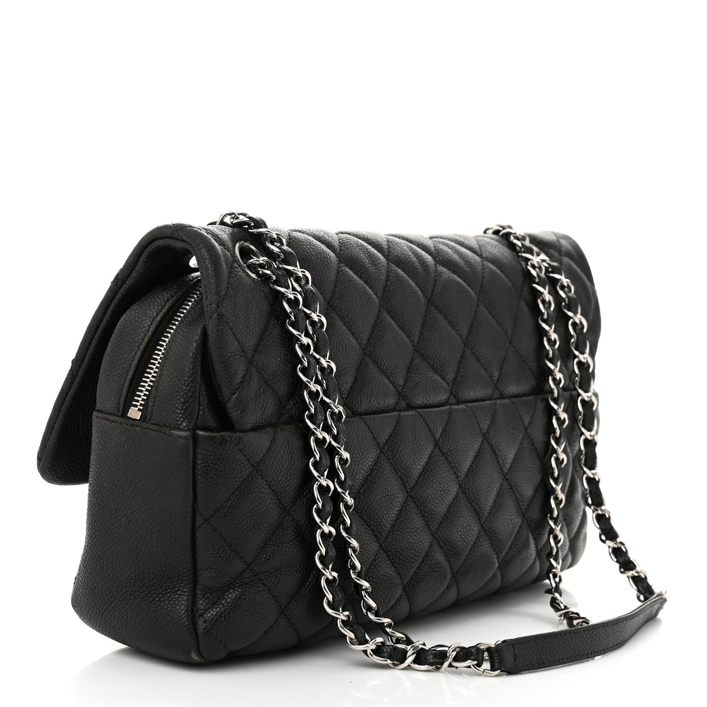 Caviar Quilted Jumbo Easy Flap Black