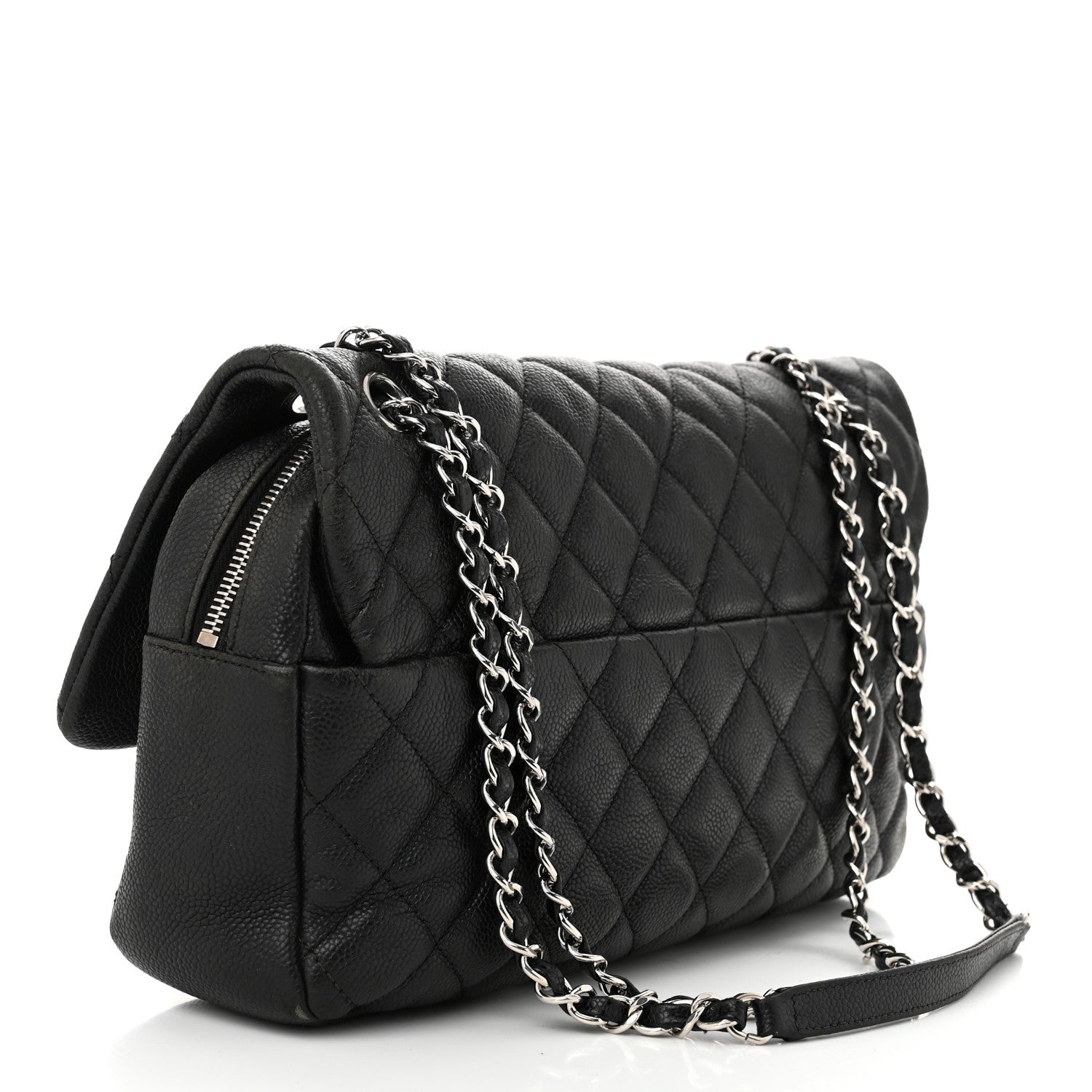 Chanel Caviar Quilted Jumbo Easy Flap Black 3 of 13