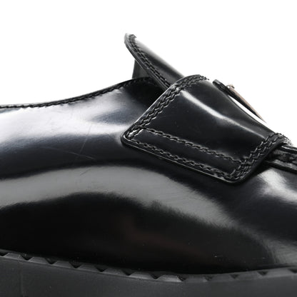 Prada Spazzolato Metal Triangle Logo 50mm Loafers 36 Black 9 of 10