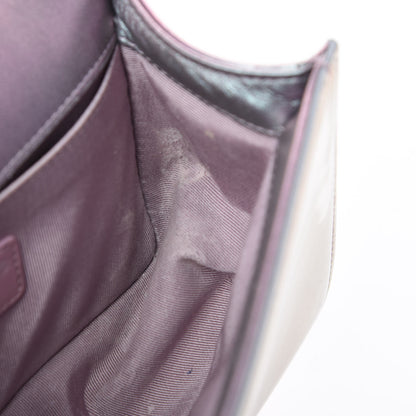 Chanel Iridescent Patent Calfskin PVC Quilted Small Boy Flap Light Purple 11 of 12