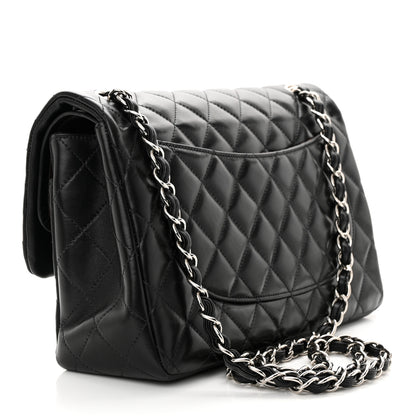 Chanel Lambskin Quilted Jumbo Double Flap Black 3 of 11