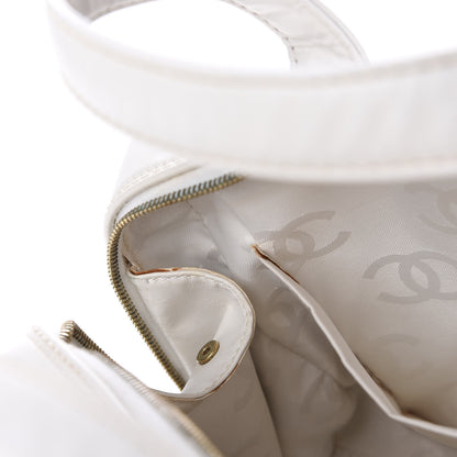 Chanel Calfskin Contrast Stitch Surpique Bowler White 13 of 14