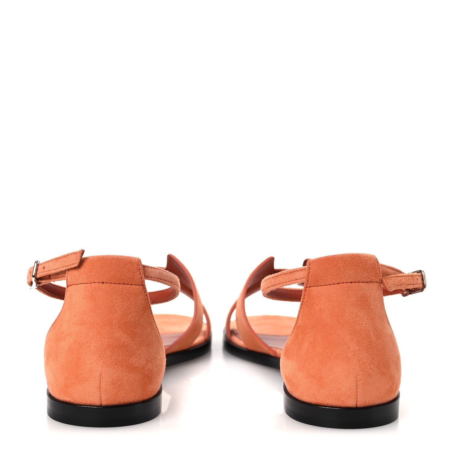 Hermes Suede Goatskin Santorini Sandals 38 Bois De Santal 6 of 13