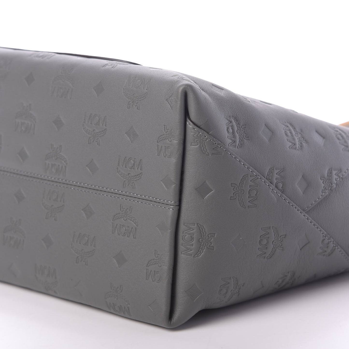 Calfskin Ottomar Monogram Medium Klara Top Zip Tote Charcoal