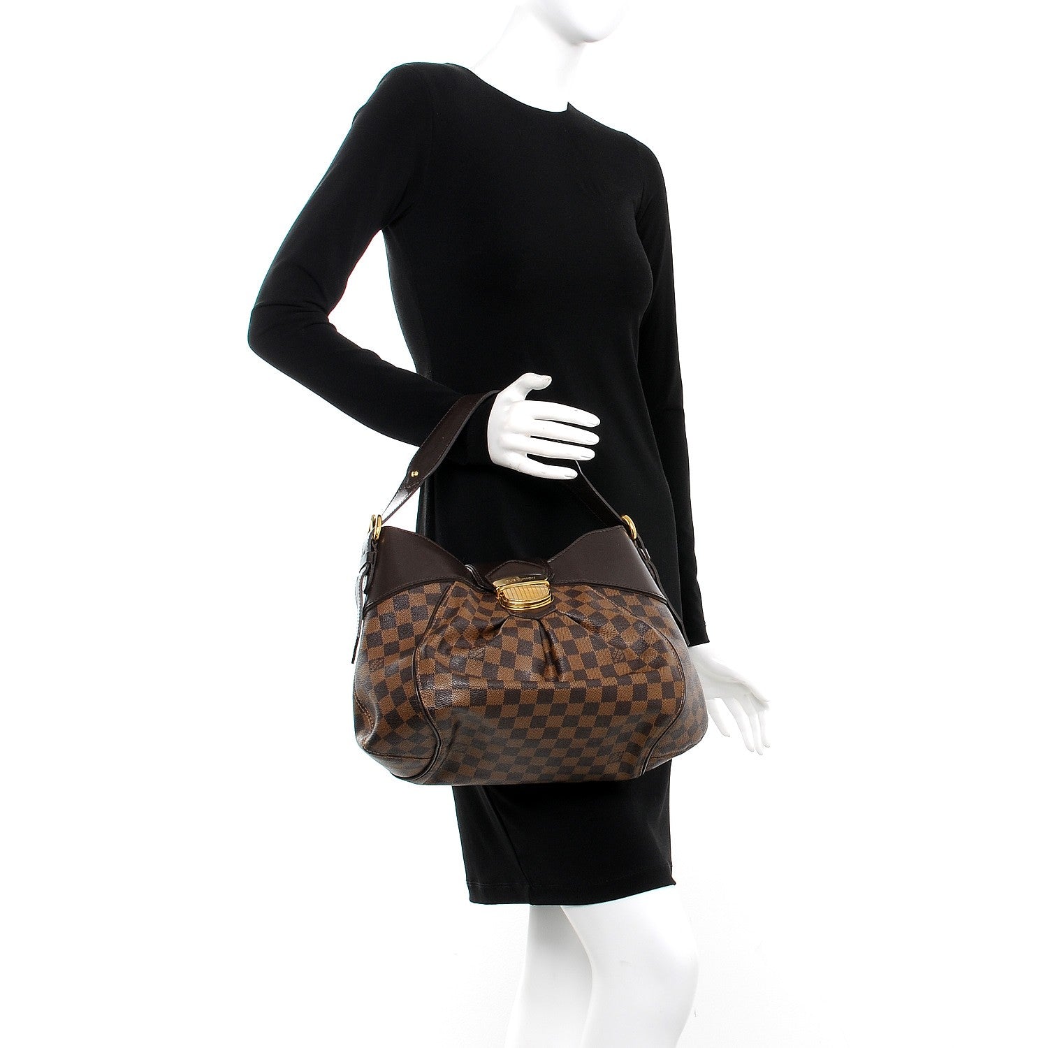 Louis Vuitton Damier Ebene Sistina MM 2 of 8