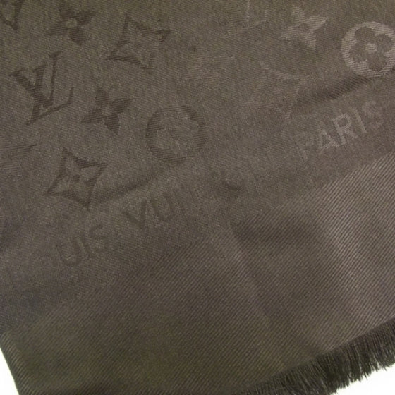 Monogram Shawl Scarf Brown