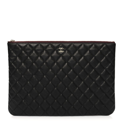 Chanel Caviar Quilted Large Cosmetic Case Black 1 of 11