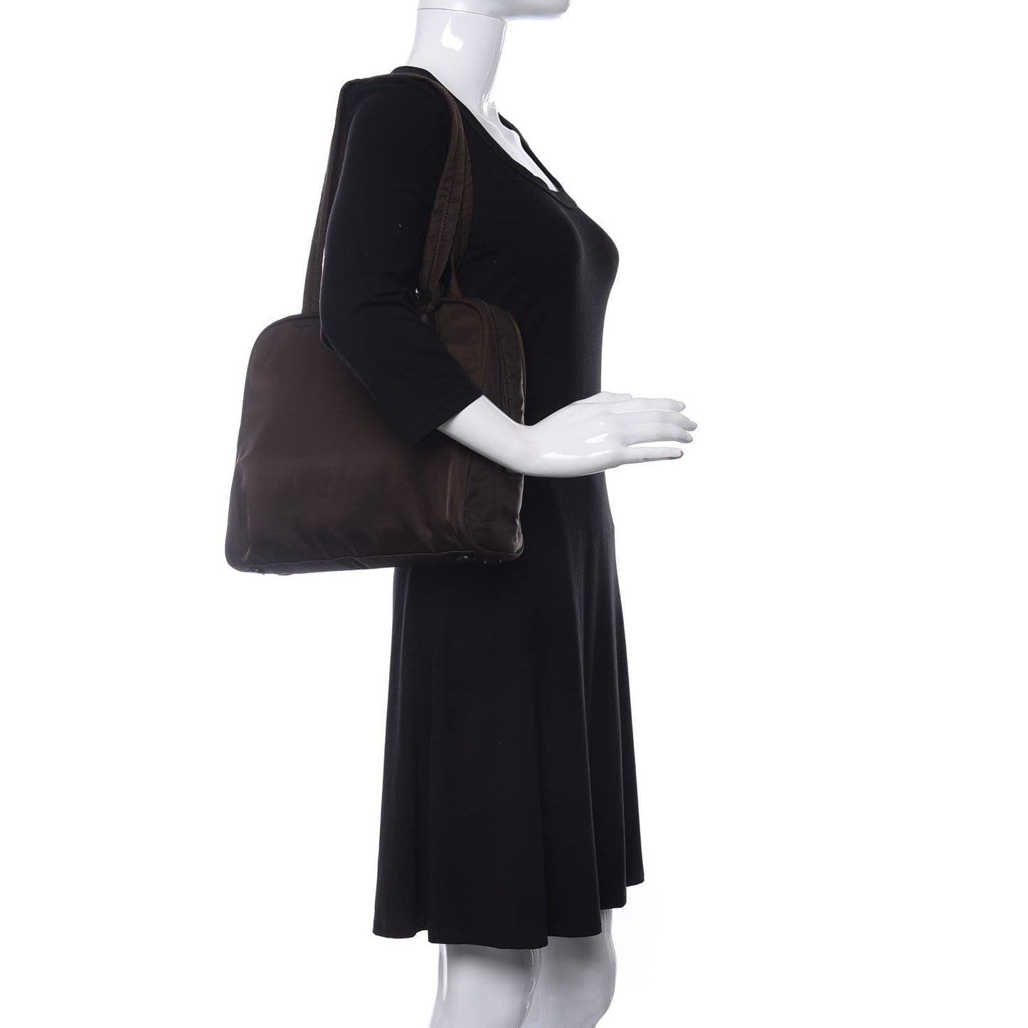 Tessuto Nylon Tote Brown